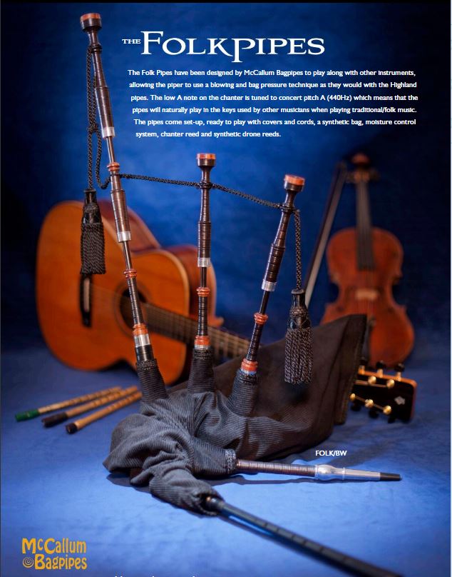 McCallum Folkpipes (Blackwood with Nickel Alloy & Mopane Wood Mounts)