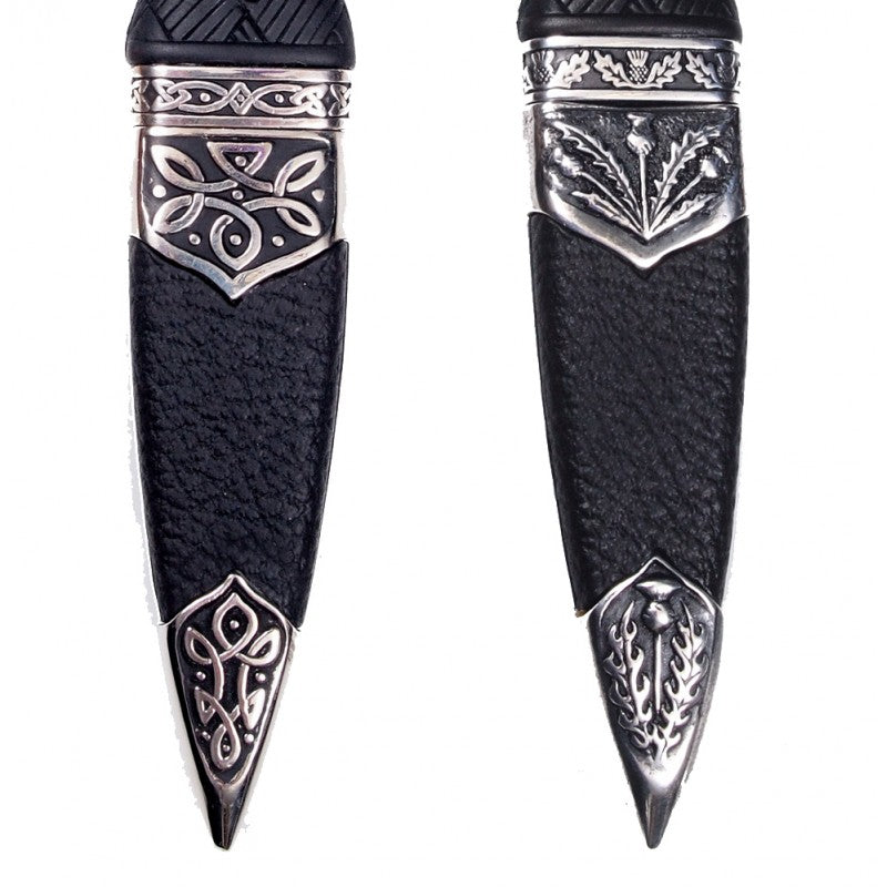 Sgian Dubh with Plain Handle and Top Stone