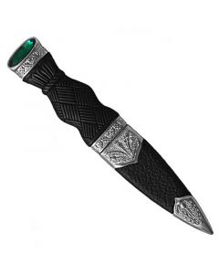 Sgian Dubh with Plain Handle and Top Stone